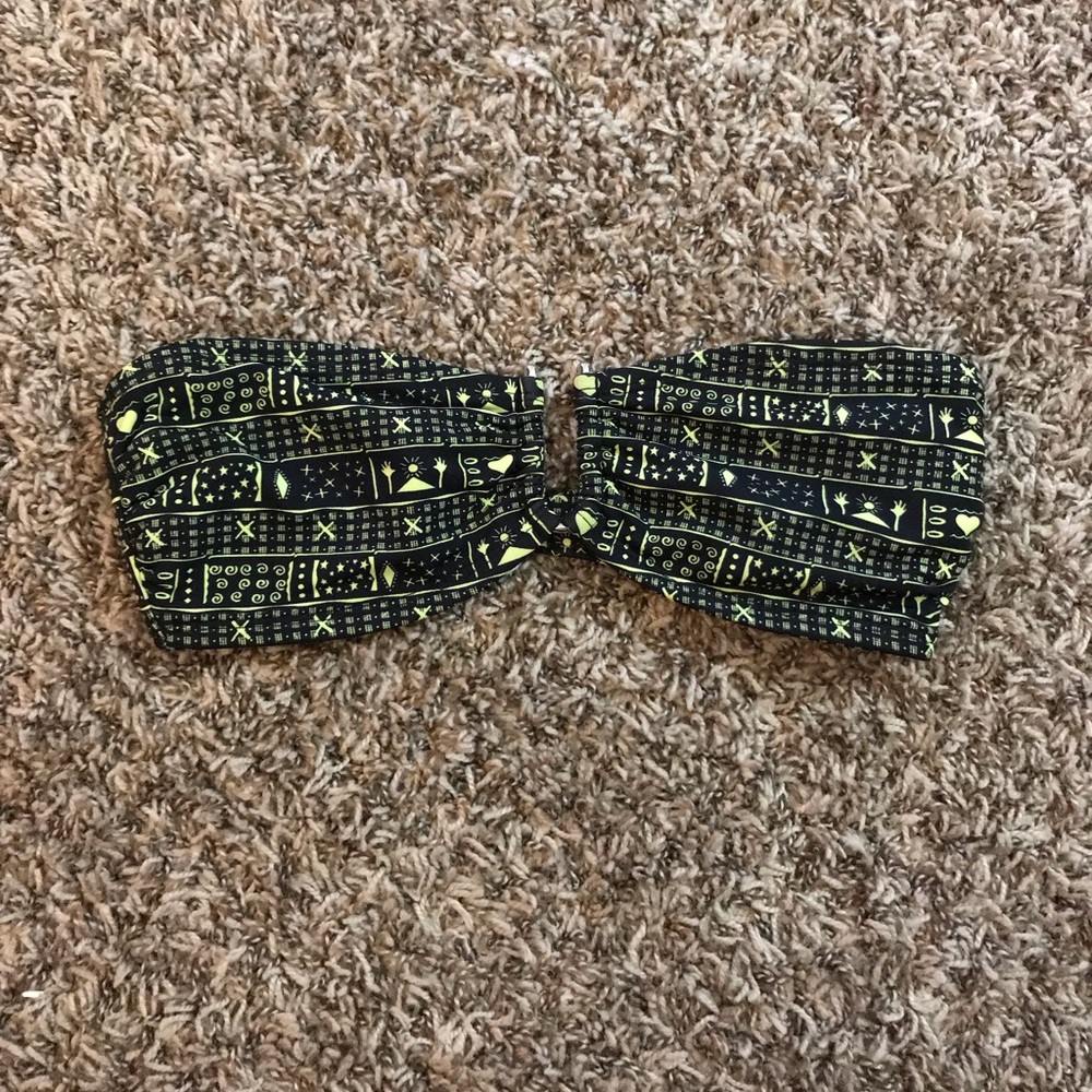 Kirra tribal print bandeau bikini top